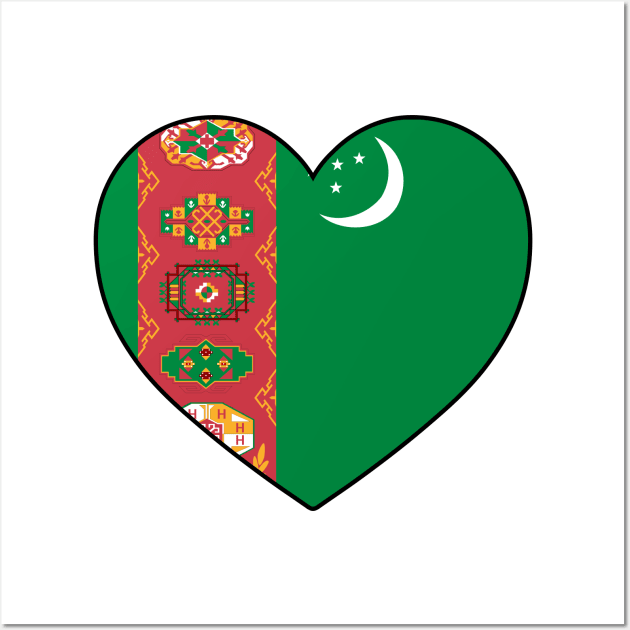 Heart - Turkmenistan Wall Art by Tridaak